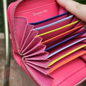Lady D I O R lambskin Card Wallet - Image 13