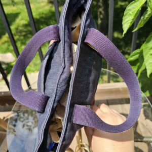 Small nova check denim tote - Image 7