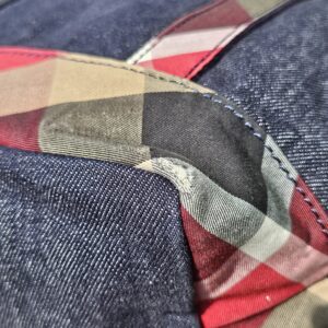 Small nova check denim tote - Image 10