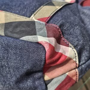 Small nova check denim tote - Image 12
