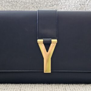 Leather Ligne Y Clutch
