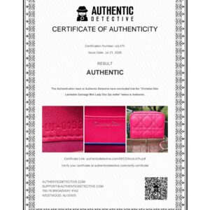 Lady D I O R lambskin Card Wallet - Image 17