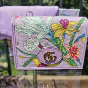 Gucci Flora GG Card Case Wallet – Lavender (Limited Edition)