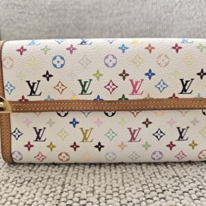 Louis Vuitton Monogram Multicolor International Wallet White | Takashi Murakami | TH0095