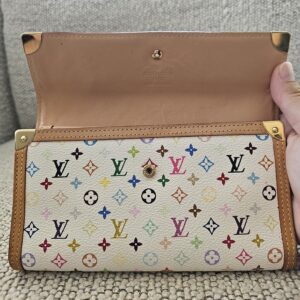 Louis Vuitton Monogram Multicolor International Wallet White | Takashi Murakami | TH0095 - Image 7