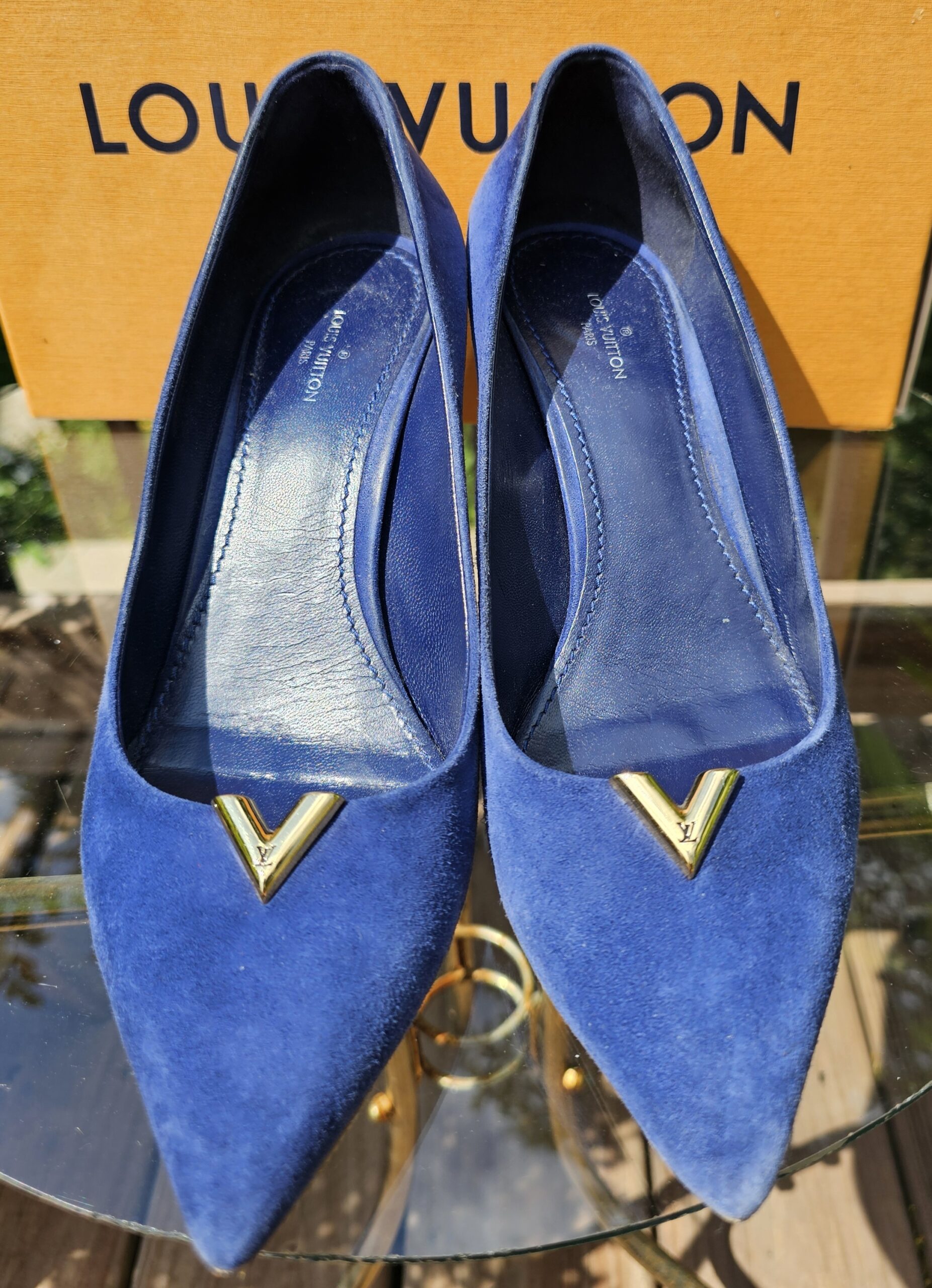 Louis Vuitton Kitten V Seude Heels - Image 3