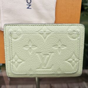 Louis Vuitton Clea Wallet Monogram Empreinte Leather Green Tea | Authentic LV Wallet