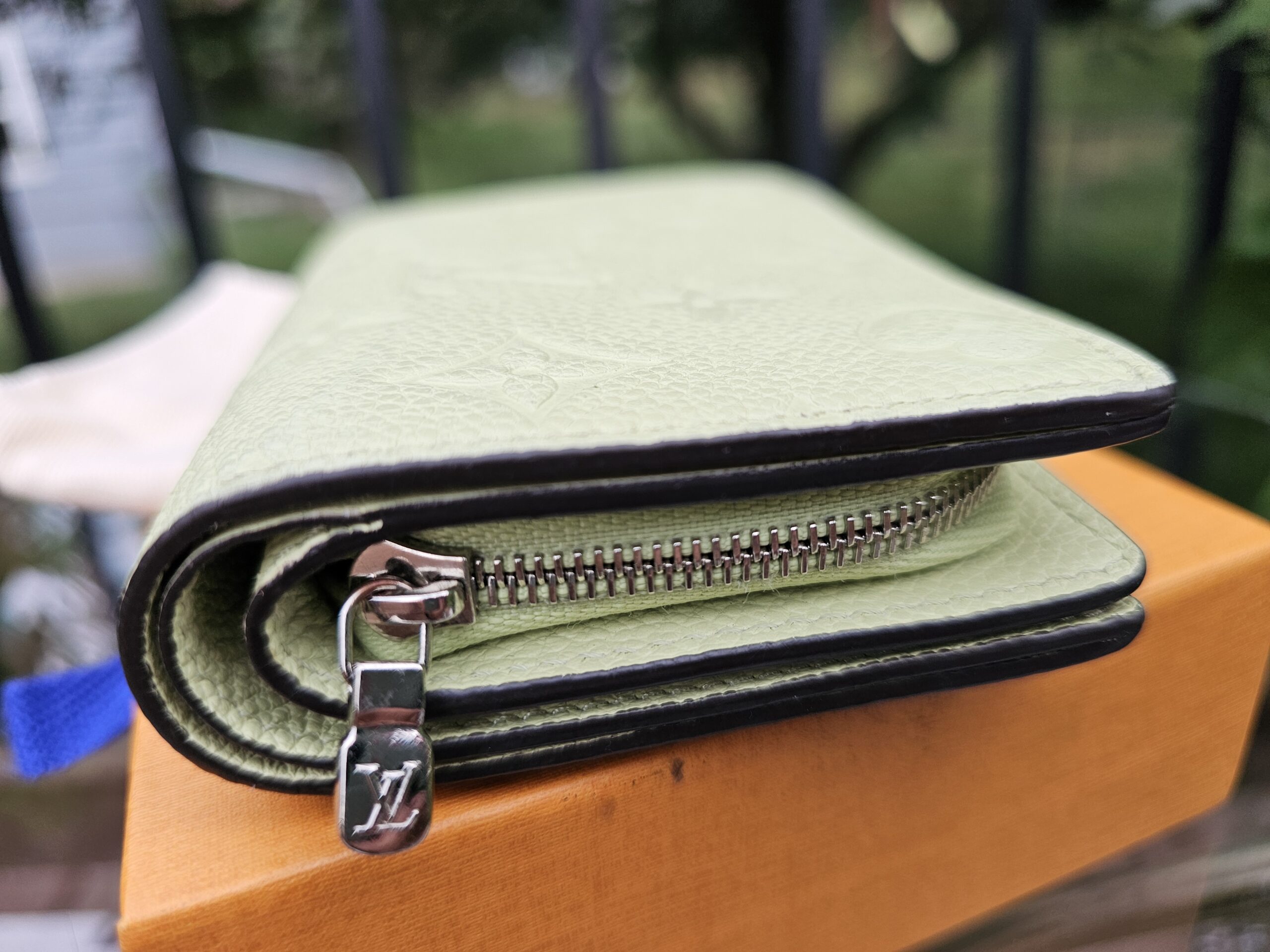 Louis Vuitton Clea Wallet Monogram Empreinte Leather Green Tea | Authentic LV Wallet - Image 4
