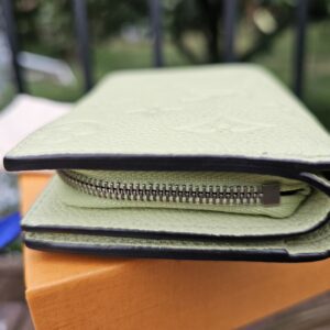 Louis Vuitton Clea Wallet Monogram Empreinte Leather Green Tea | Authentic LV Wallet - Image 5