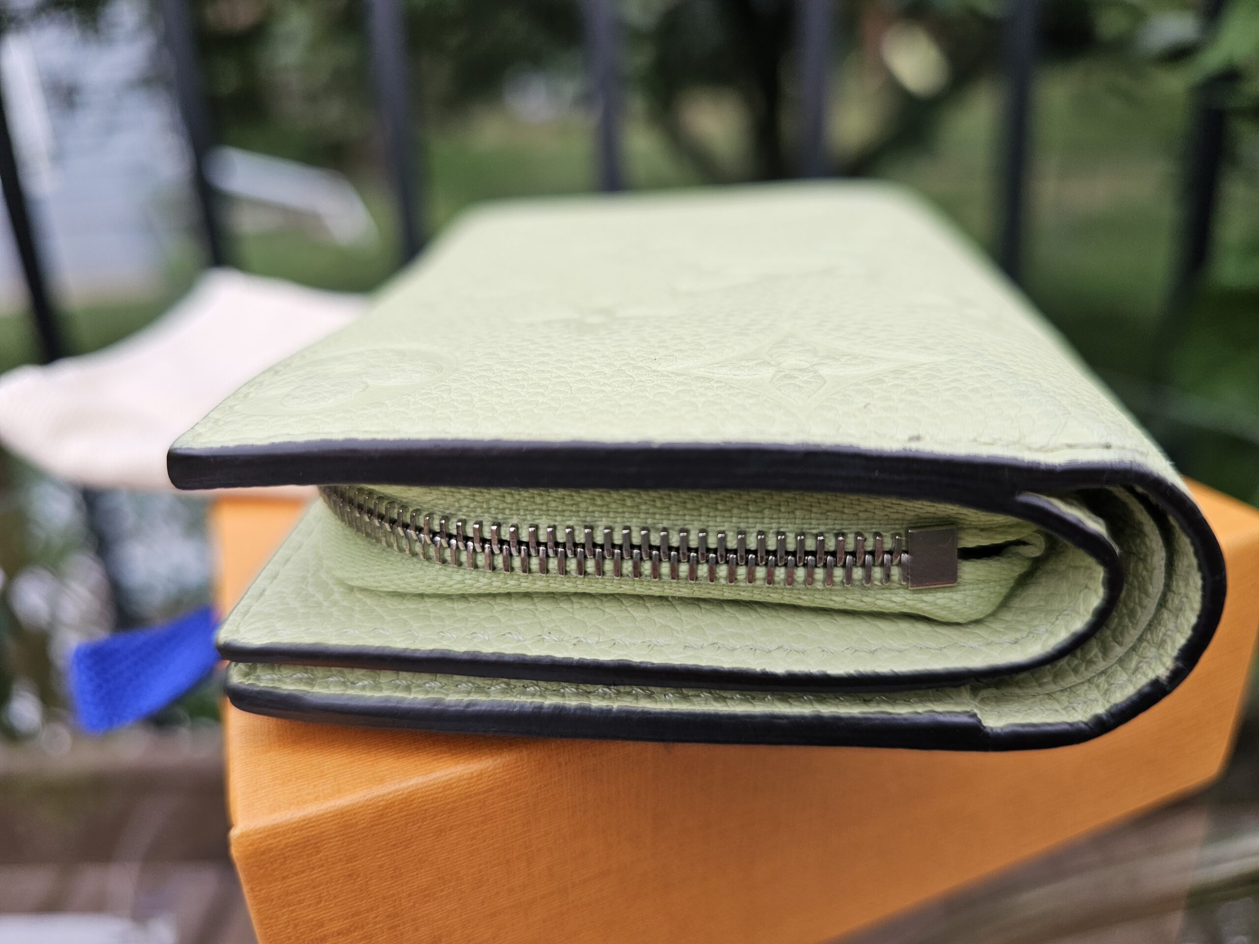 Louis Vuitton Clea Wallet Monogram Empreinte Leather Green Tea | Authentic LV Wallet - Image 5