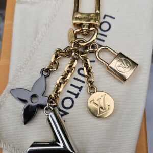 Louis Vuitton Kaleido V Bag Charm & Key Holder M67377 Gold & Silver Metal