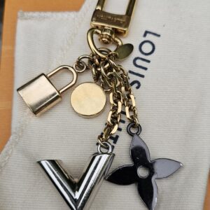Louis Vuitton Kaleido V Bag Charm & Key Holder M67377 Gold & Silver Metal - Image 3