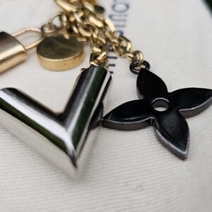 Louis Vuitton Kaleido V Bag Charm & Key Holder M67377 Gold & Silver Metal - Image 4