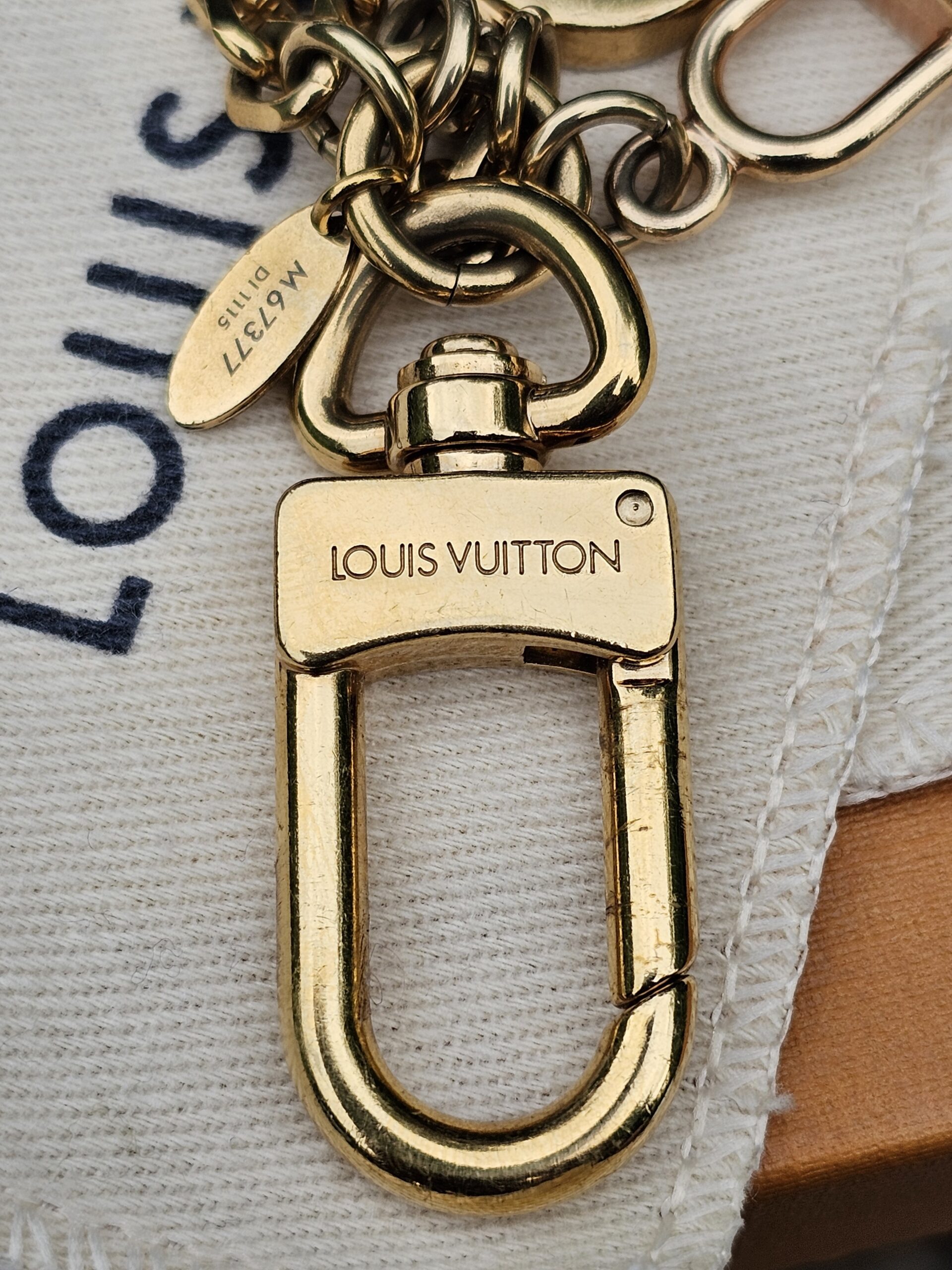 Louis Vuitton Kaleido V Bag Charm & Key Holder M67377 Gold & Silver Metal - Image 9
