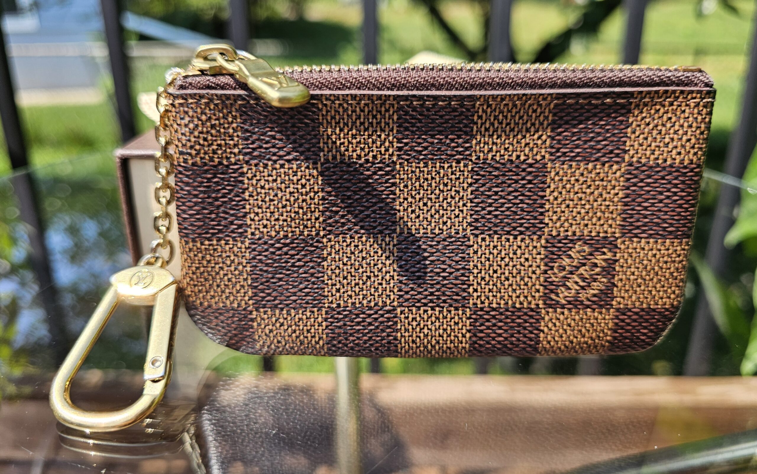 Louis Vuitton Damier Ebene Key Pouch (Key Cles) – Original Size | Authentic | Made in Spain