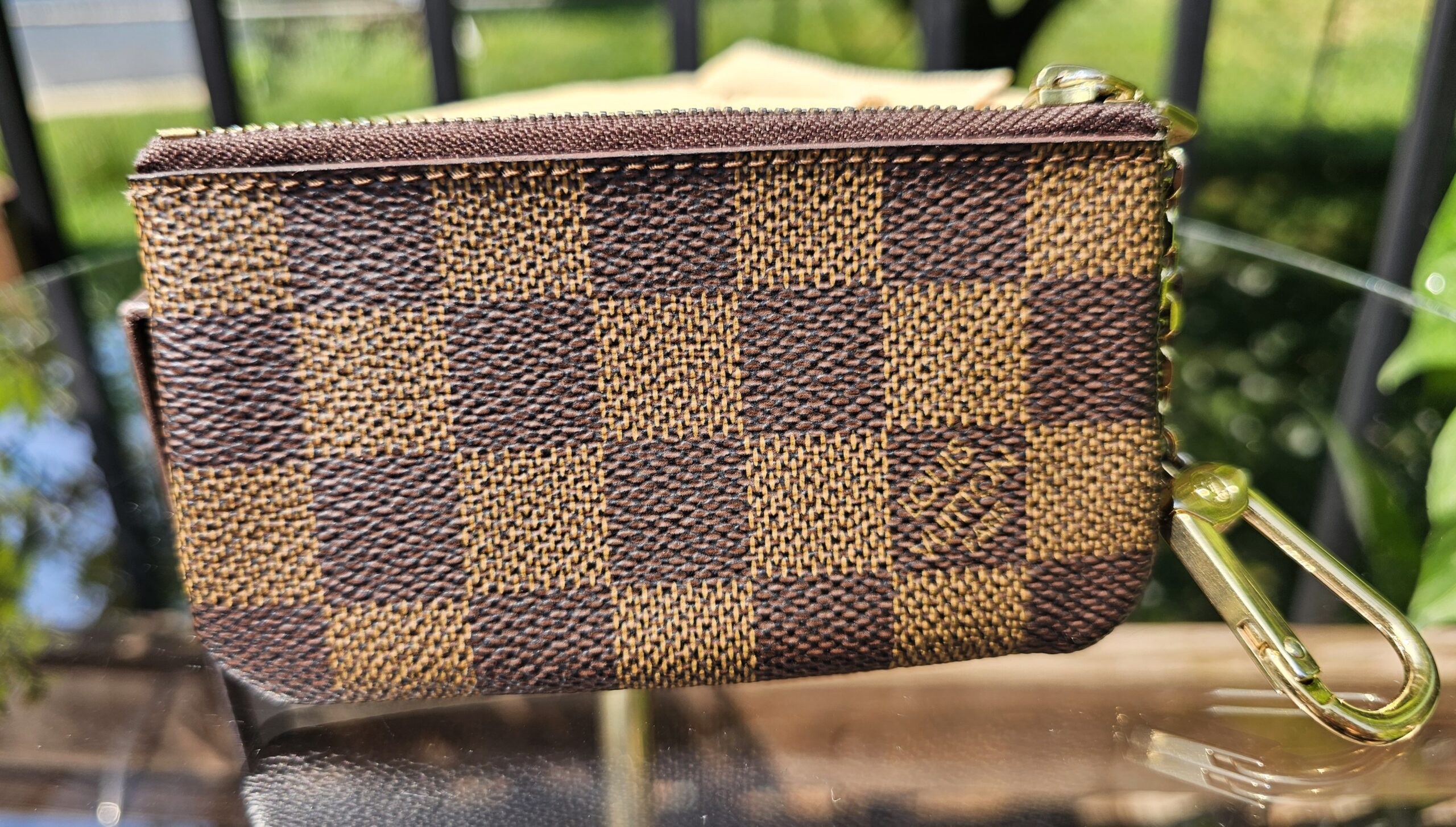 Louis Vuitton Damier Ebene Key Pouch (Key Cles) – Original Size | Authentic | Made in Spain - Image 3