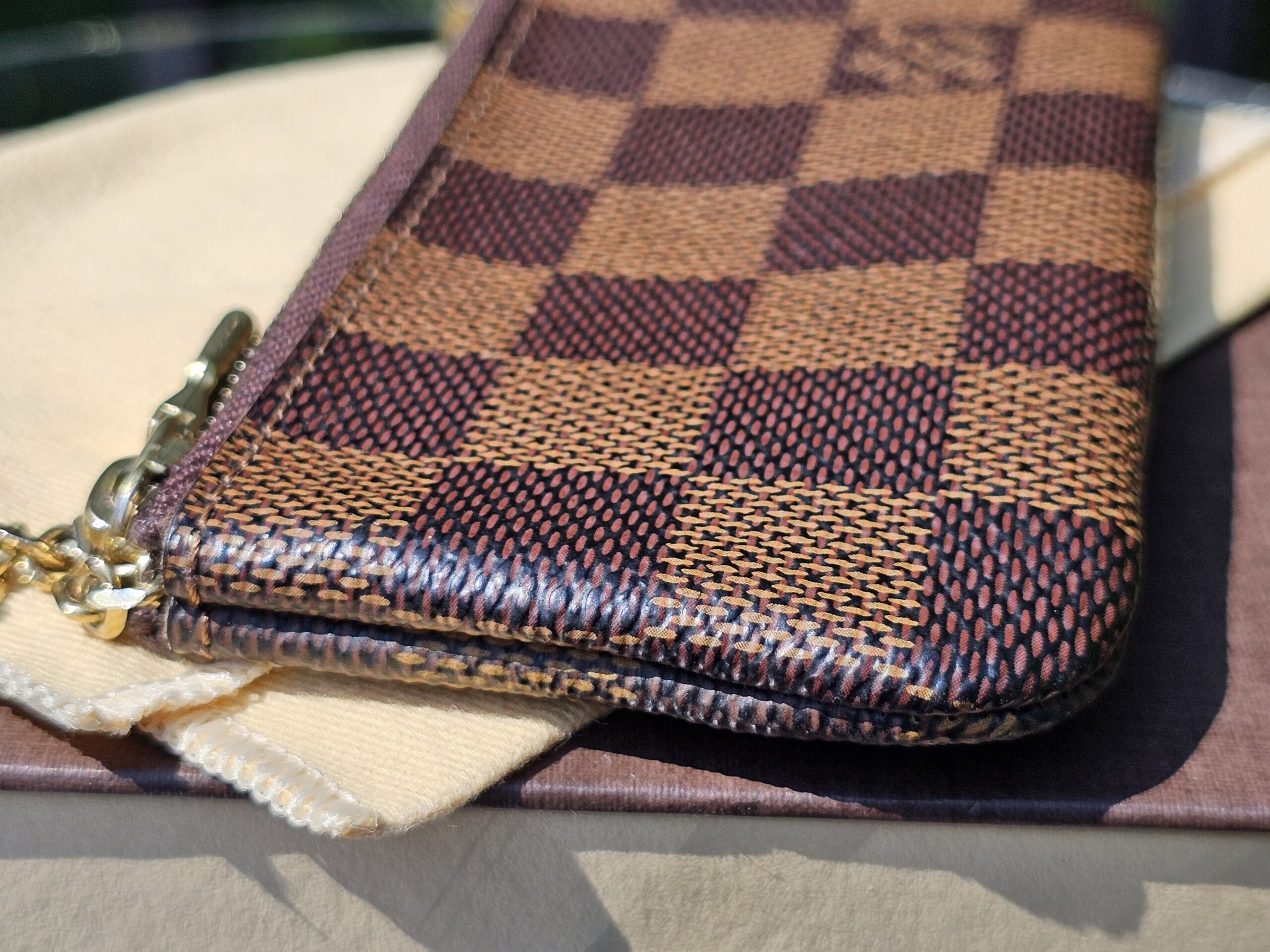 Louis Vuitton Damier Ebene Key Pouch (Key Cles) – Original Size | Authentic | Made in Spain - Image 4