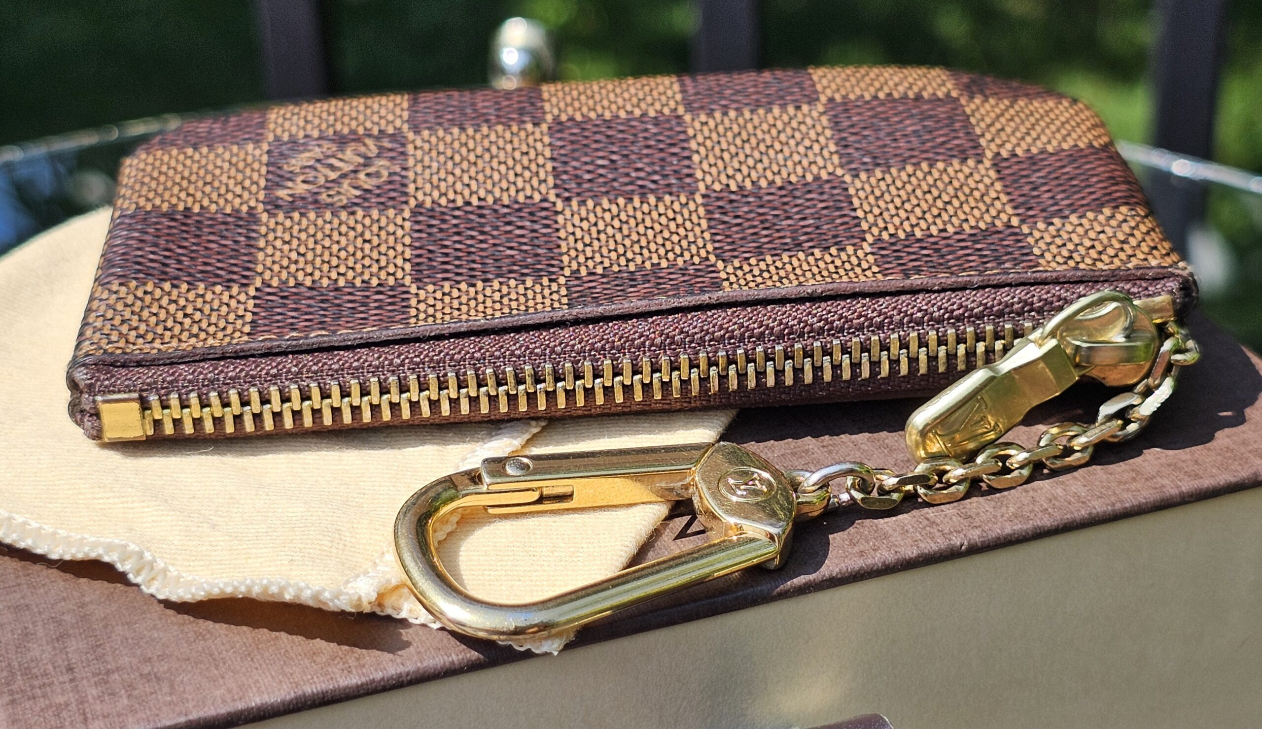 Louis Vuitton Damier Ebene Key Pouch (Key Cles) – Original Size | Authentic | Made in Spain - Image 5