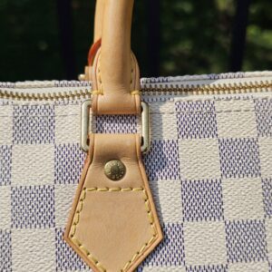 Louis Vuitton Speedy 25 Damier Azur Handbag | Authentic Designer Top Handle | Made in France | 2007 - Image 10