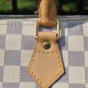 Louis Vuitton Speedy 25 Damier Azur Handbag | Authentic Designer Top Handle | Made in France | 2007 - Image 13