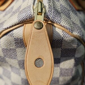 Louis Vuitton Speedy 25 Damier Azur Handbag | Authentic Designer Top Handle | Made in France | 2007 - Image 14