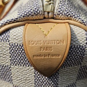 Louis Vuitton Speedy 25 Damier Azur Handbag | Authentic Designer Top Handle | Made in France | 2007 - Image 15