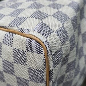 Louis Vuitton Speedy 25 Damier Azur Handbag | Authentic Designer Top Handle | Made in France | 2007 - Image 18