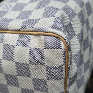 Louis Vuitton Speedy 25 Damier Azur Handbag | Authentic Designer Top Handle | Made in France | 2007 - Image 20