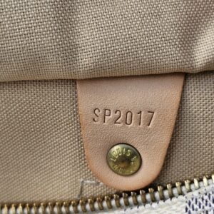Louis Vuitton Speedy 25 Damier Azur Handbag | Authentic Designer Top Handle | Made in France | 2007 - Image 25
