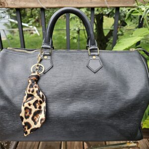 Louis Vuitton Speedy 35 Black Epi Leather Handbag Made in France