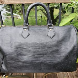 Louis Vuitton Speedy 35 Black Epi Leather Handbag Made in France - Image 4