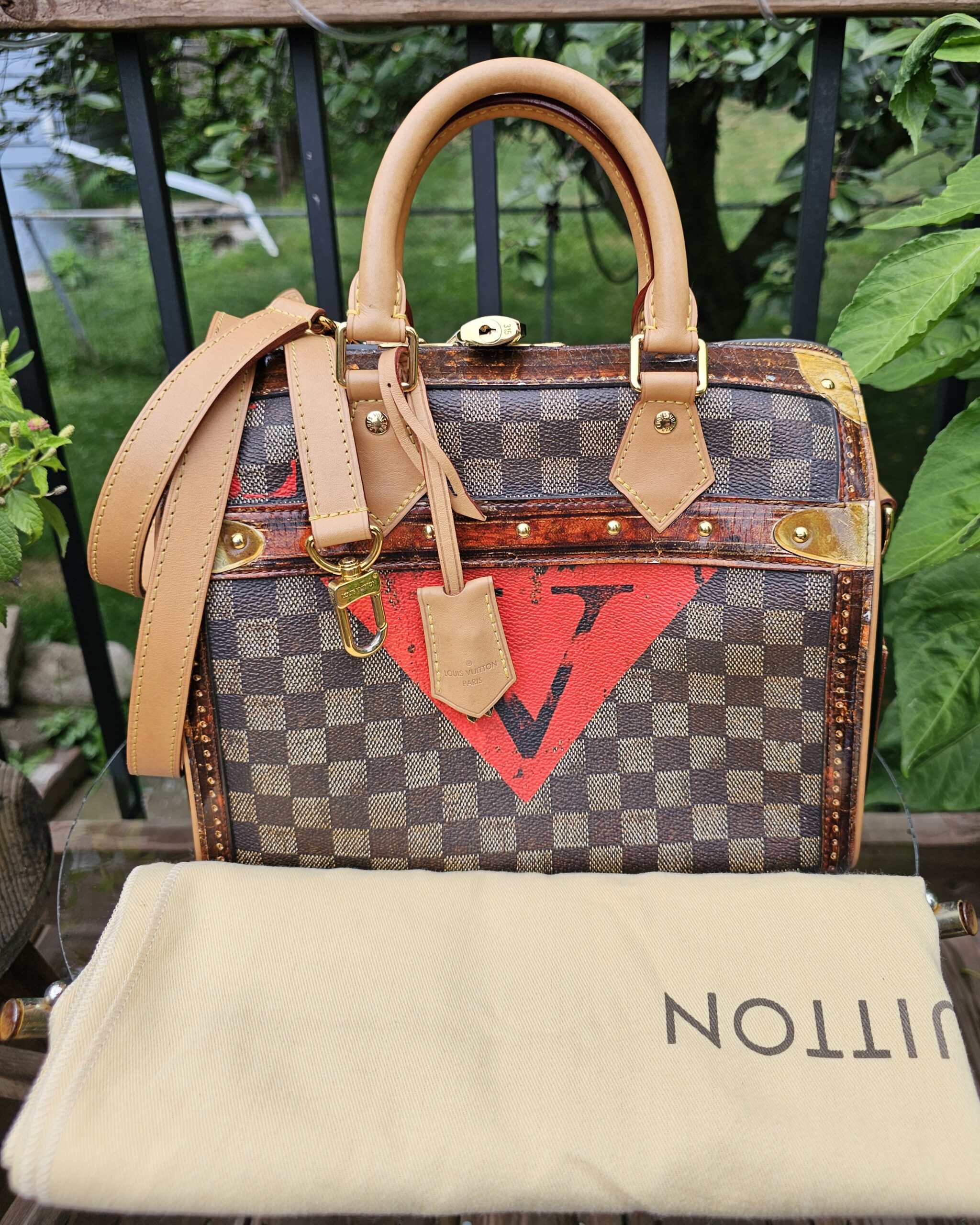 Louis Vuitton Speedy Bandoulière 25 Damier Ebene Time Trunk