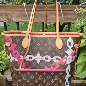 Louis Vuitton Monogram Bay Chain Set Neverfull MM with Matching Pochette