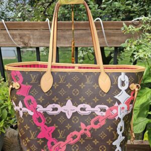 Louis Vuitton Monogram Bay Chain Set Neverfull MM with Matching Pochette - Image 3