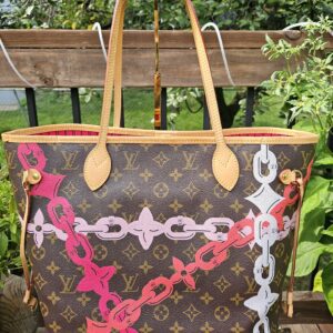 Louis Vuitton Monogram Bay Chain Set Neverfull MM with Matching Pochette - Image 4