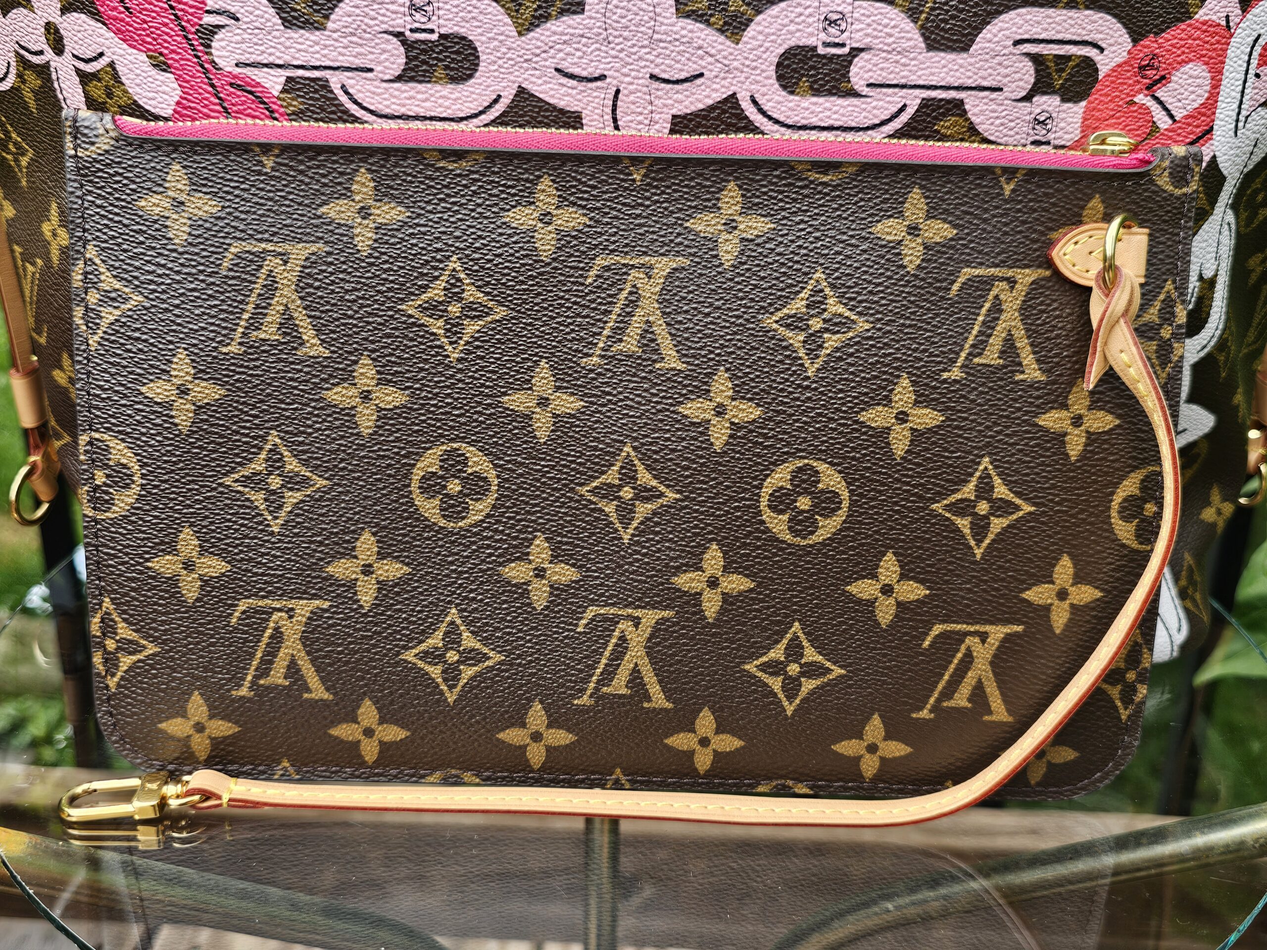 Louis Vuitton Monogram Bay Chain Set Neverfull MM with Matching Pochette - Image 26