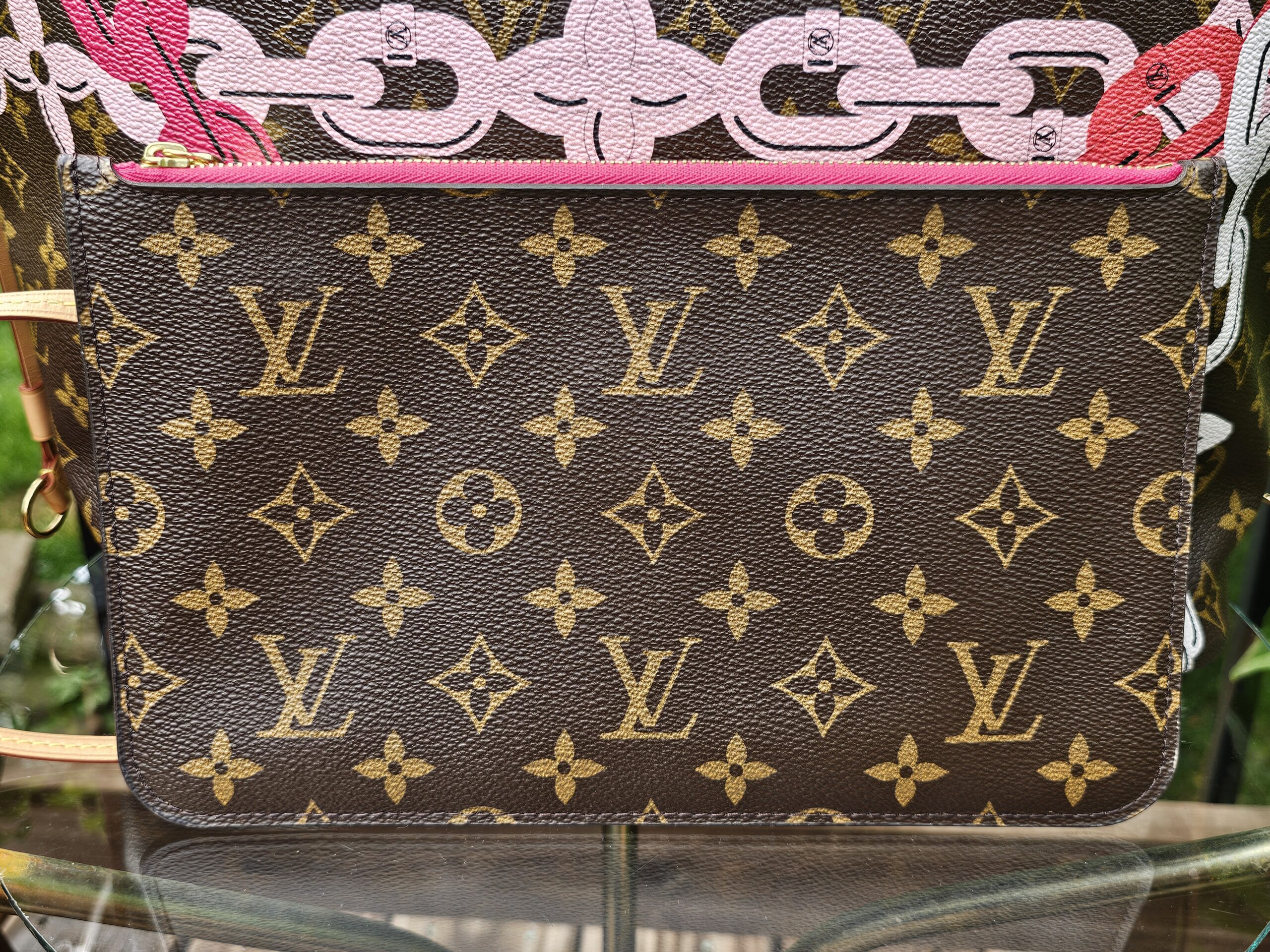 Louis Vuitton Monogram Bay Chain Set Neverfull MM with Matching Pochette - Image 27