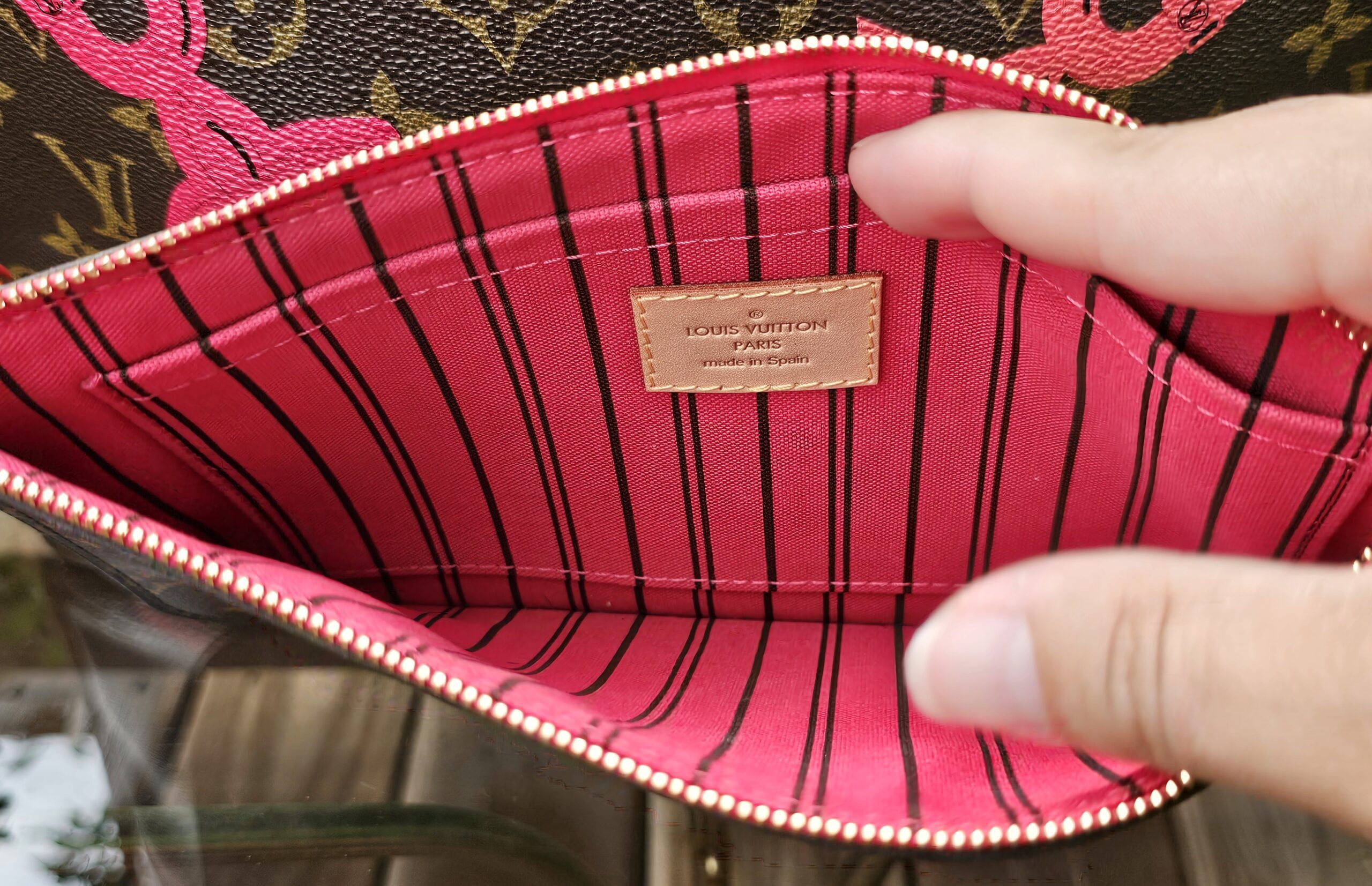 Louis Vuitton Monogram Bay Chain Set Neverfull MM with Matching Pochette - Image 31