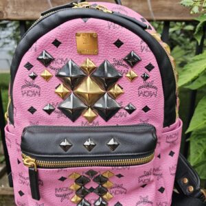 Authentic MCM Visetos Studded Backpack