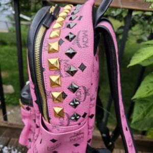 Authentic MCM Visetos Studded Backpack - Image 11
