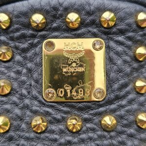 MCM Monogram Backpack Black Visetos Leather Trim | Authentic Designer Backpack - Image 15