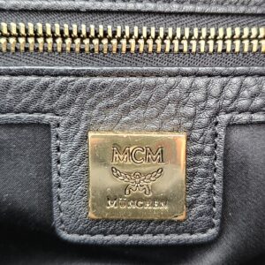 MCM Monogram Backpack Black Visetos Leather Trim | Authentic Designer Backpack - Image 19