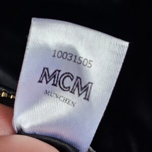 MCM Monogram Backpack Black Visetos Leather Trim | Authentic Designer Backpack - Image 21