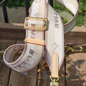 Louis Vuitton Adjustable Jacquard Bandoulière Shoulder Strap – Beige/Cream | Authentic - Image 6