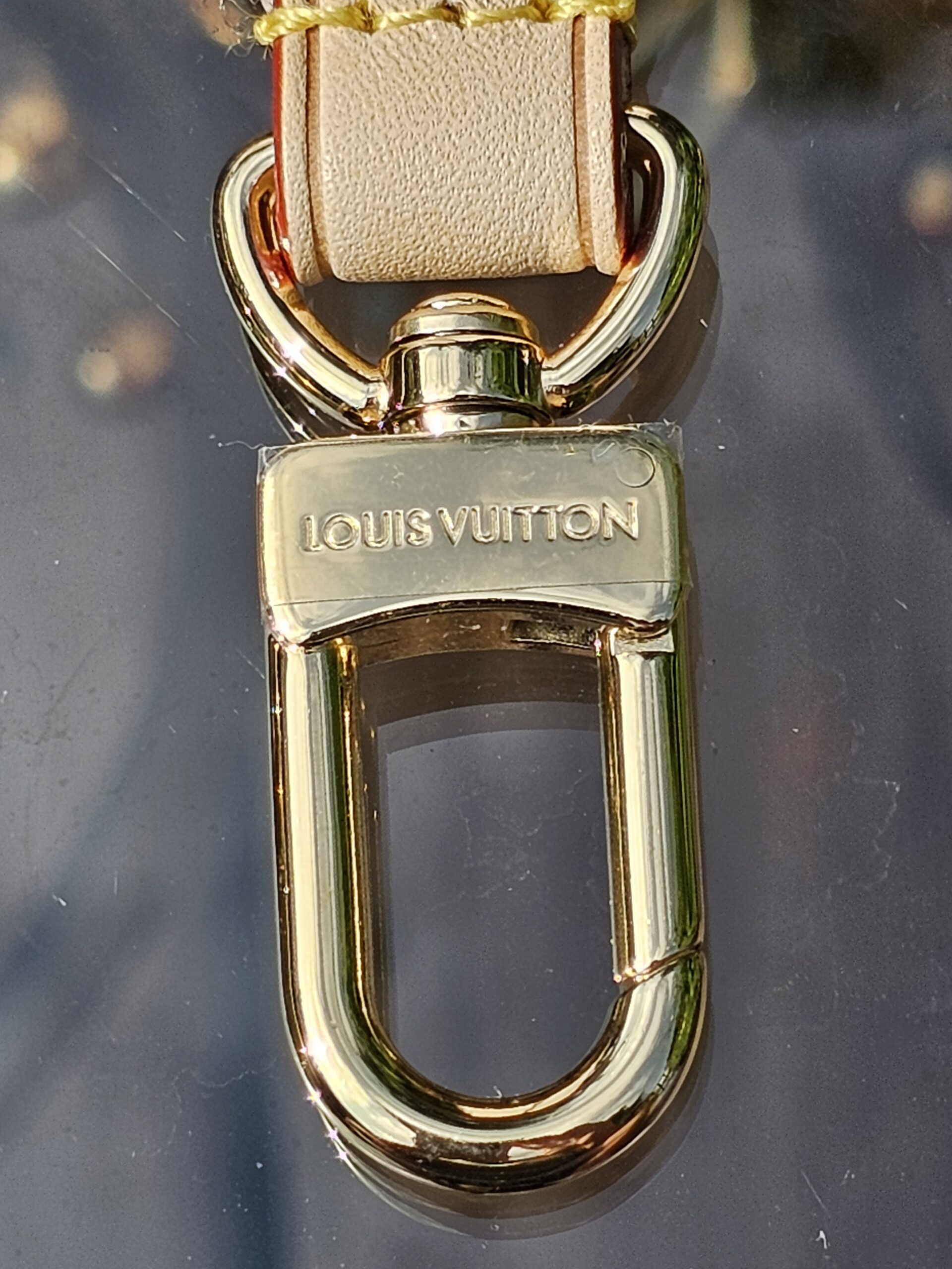 Louis Vuitton Jacquard Bandoulière Adjustable Shoulder Strap Beige Cream | Gold Hardware | Authentic - Image 5