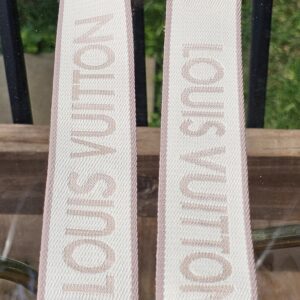 Louis Vuitton Jacquard Bandoulière Adjustable Shoulder Strap Beige Cream | Gold Hardware | Authentic - Image 10