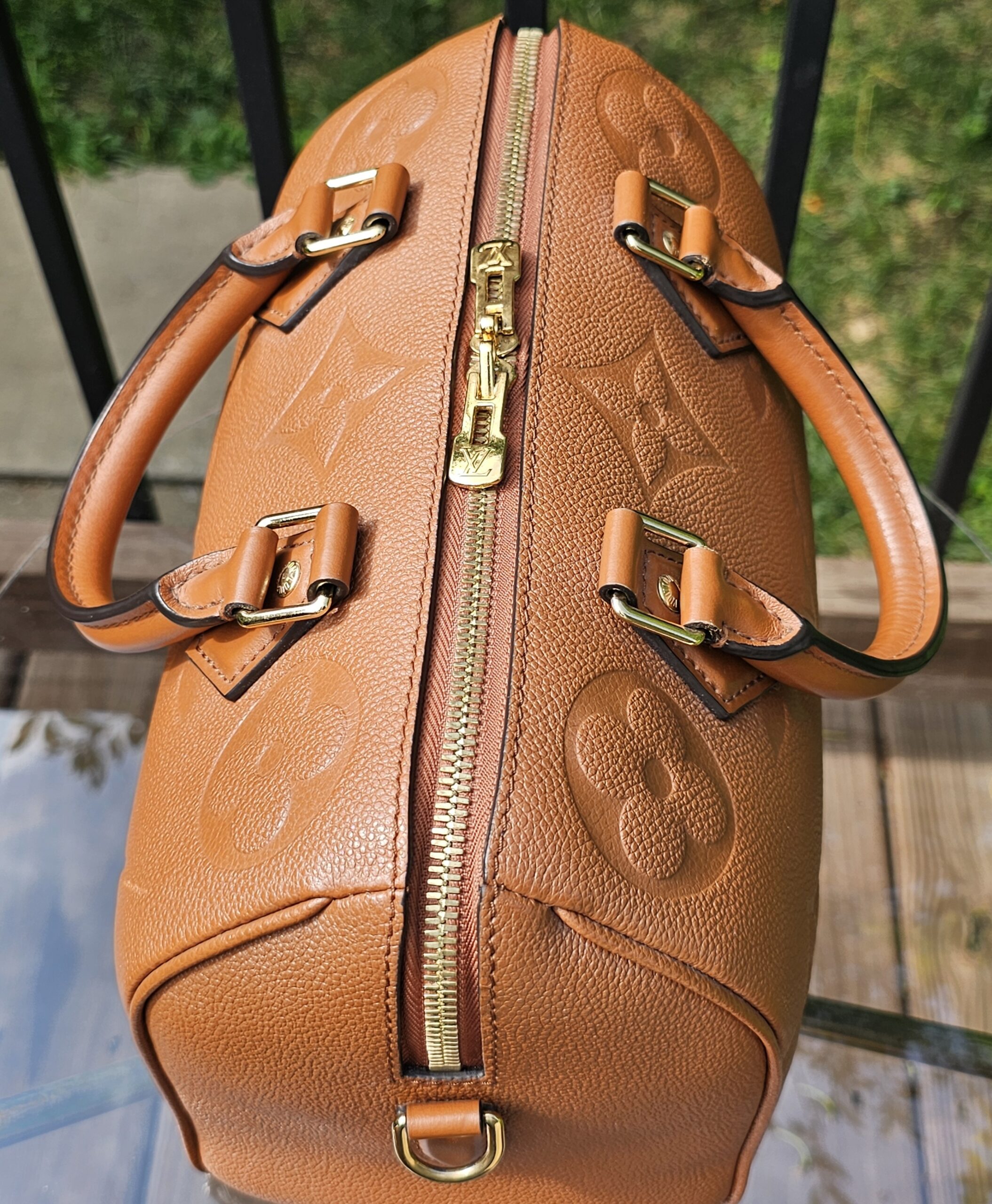Louis Vuitton Speedy Bandoulière 25 Monogram Empreinte Cognac Leather - Image 7