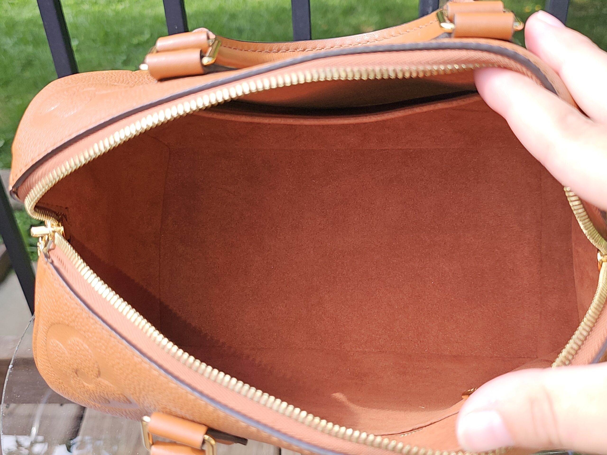 Louis Vuitton Speedy Bandoulière 25 Monogram Empreinte Cognac Leather - Image 17