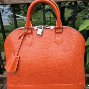 Louis Vuitton Alma PM & Zippy Wallet Orange Piment Epi Leather Set - Image 3