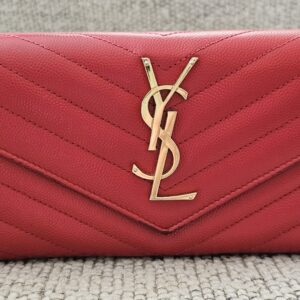 Saint Laurent YSL Cassandre Red Wallet
